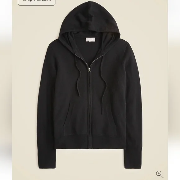 New J Crew Cashmere full-zip sweater-hoodie BJ611 Size S $268 Retail - Picture 3 of 8